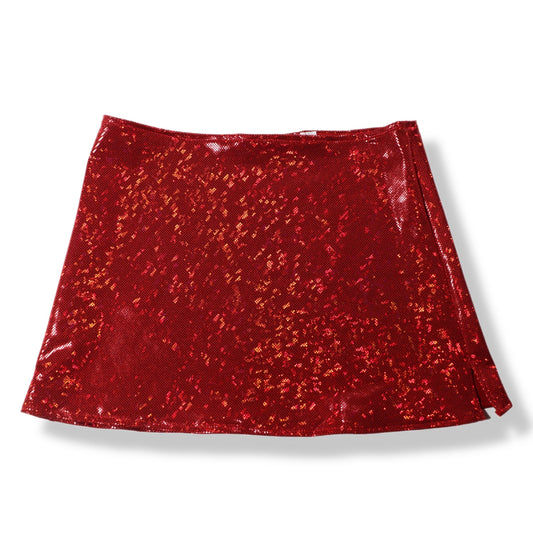 Red shatterstar Mini Skirt - Rebel La Belle