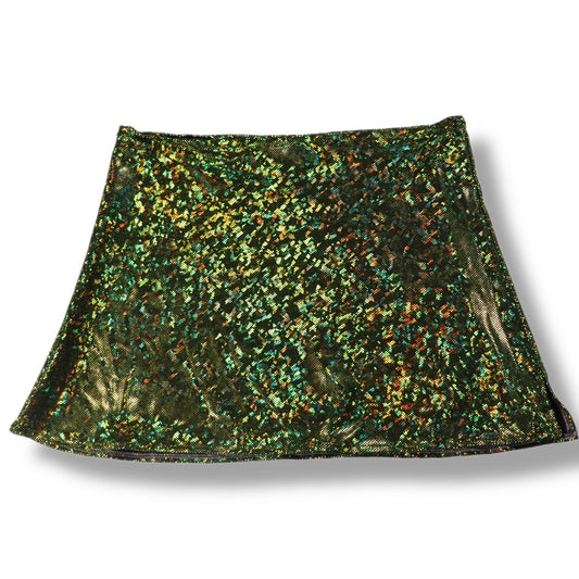 Shatterstar beatle green Mini Skirt - Rebel La Belle