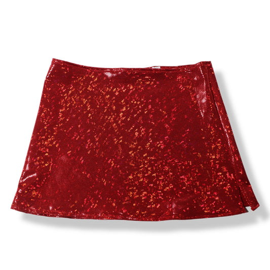 Red shatterstar Mini Skirt - Rebel La Belle